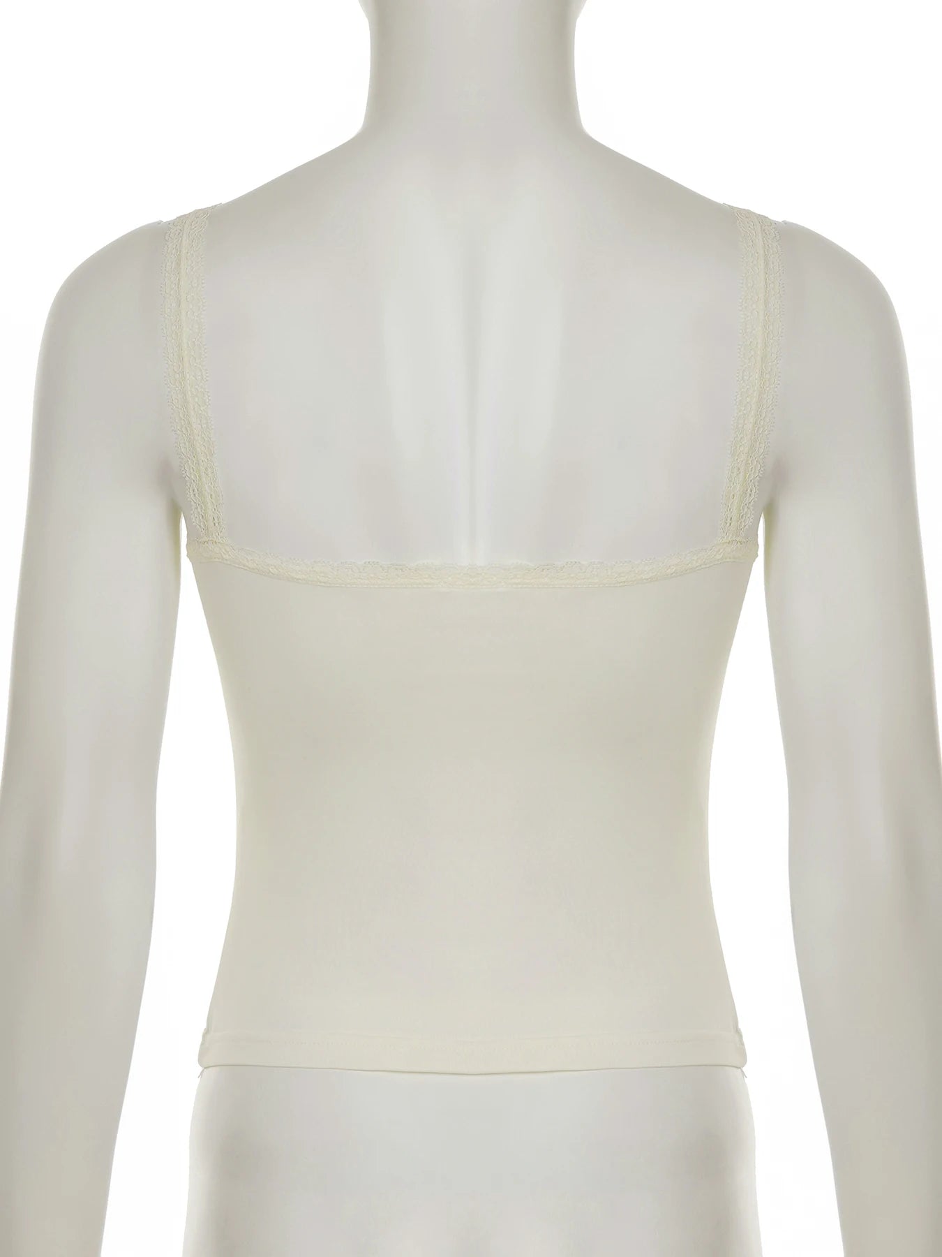 Cyflymder  Casual Folds Lace Trim Camis Tops Slim Solid V-Neck Sleeveless Tank Tops Women 2025 Summer Fashion Streetwear Ladies