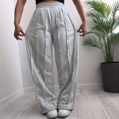 Cyflymder  American affixed cloth leisure loose fall and winter sports bar a wind restoring ancient ways street hip-hop y2k female trousers