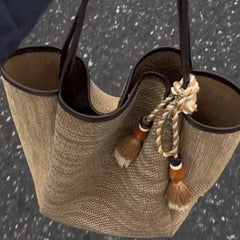 Cyflymder   Large Capacity Woven Tote Women Bag NEW Bohemian Paper Rope Straw Bag Fashion Travel Beach Bags for Women Shoulder Bags Shopper