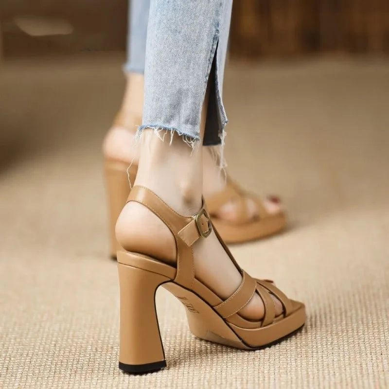 Cyflymder  Fashion Open Toe Pole Dance Shoes Stiletto Mujer New 2025 Women Platform Gladiator Sandals Pumps