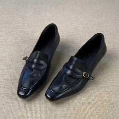 Cyflymder   Fashion Womens Shoes Retro Luxury Genuine Leather Loafers for Woman Classic Britain Casual Shoes Designer Shoes Zapatos De Mujer