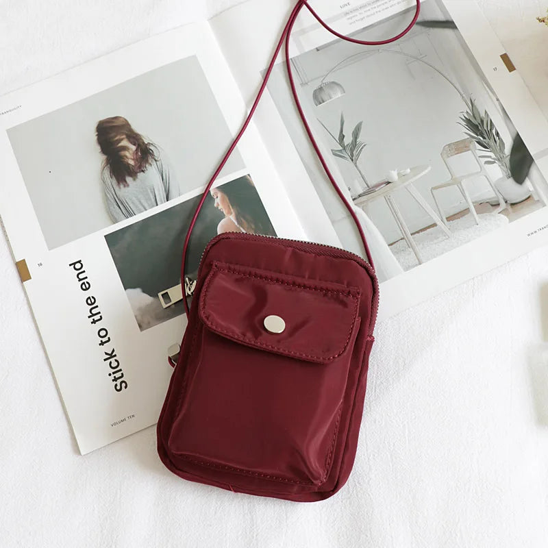 Cyflymder  Casual Women's Crossbody Bag Trend Summer Oxford Shoulder Handbag Korean Solid Color Student Phone Bag Simple Shopper Bags Purse