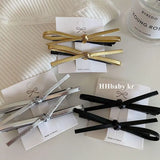 Cyflymder PU Leather Bow Hairpin Hair Clip Fashion Design Personality Delicate Korea Sweet Cool y2k Girls Bobby Pin Hair Accessories
