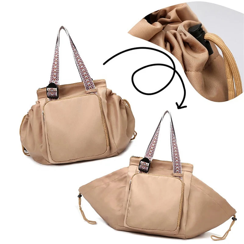 Cyflymder  Sport Versatile Backpack Gym Yoga Fitness Bag Large Drawstring Handbag Shoulder Women Tote Outdoor Shopping Rucksack Mommy Bag