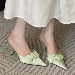 Cyflymder  Elegant High Heeled Shoes Pointed Toe Woman Sandals Summer 2025 Fashion Pumps New Luxury Chaussure