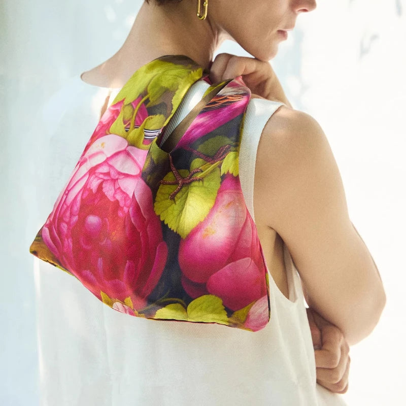 Cyflymder  Y2k Aesthetic Harajuku Women Mini Top-Handle Bags Fashion Fairy Flower Print Purses and Handbags Luxury Design Elegant Clutches