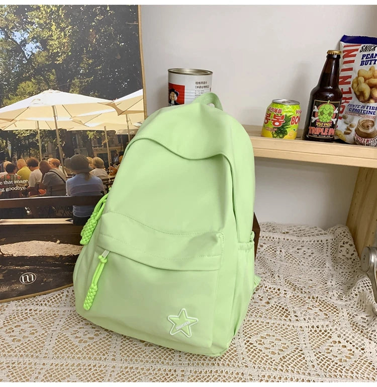 Cyflymder  Women Y2k Aesthetic Simple Star Backpack All Match Students Fashion Casual Schoolbags Japanese High-capacity Backpacks Trendy