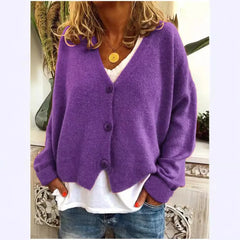 Cyflymder  Large Size Women's Casual Loose Knitted Cardigan Sweater Thi Cotton Knitting Open-irt Sle Spring Faion Ladies' Wear
