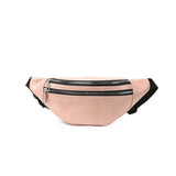 Cyflymder Fashion Outdoor Waist Bum Bag Genuine Leather Running Belt Pouch Zip Fanny Pack Chest Mobile Phone Cross-Body Closure Coin Purse