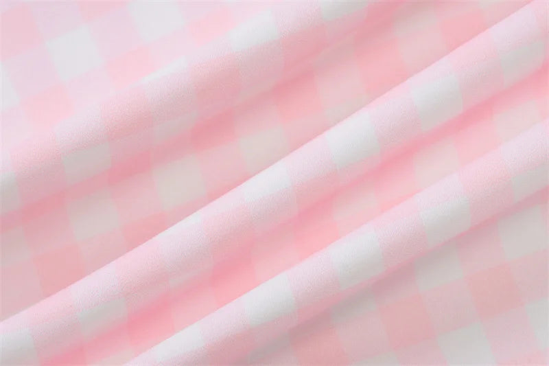 Cyflymder  Plaid Long Sleeve Pleated Maxi Dress For Women Autumn Fashion Square Collar High Waist A-line Club Party Long Dress New