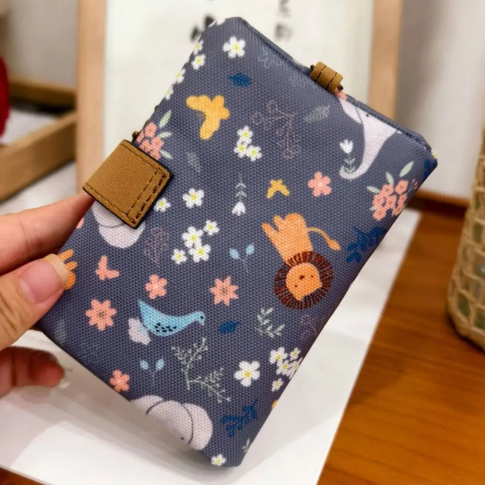 Cyflymder  Women Cute Zipper Hasp Short Wallet PU Leather-Capacity Coin Purse Money Bag Frosted Printing ID Card Holder Girl Cute Clutch