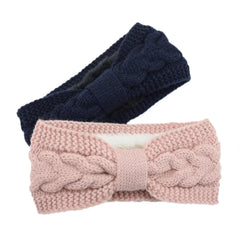 Cyflymder Winter Knitted Headbands for Women Warm Woolen Knitting Ear Warmer Cross Knot Turban Headwear Girls Hair Band Hair Accessories