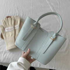 Cyflymder  Mint Green Simple Large Capacity Shoulder Bag Women 2025 New Spring Summer Tote Bag Ladies Versatile Fashionable Handbag