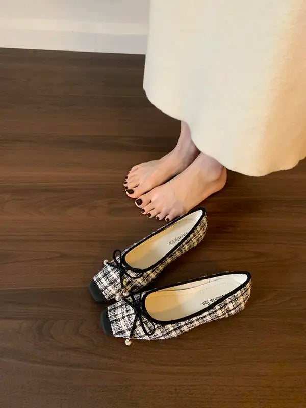 Cyflymder  Increas Height Korean Shoes Shallow Mouth Female Footwear Bow-Knot Clogs Platform 2025 Boat Dress New Summer Butterfly Creepers