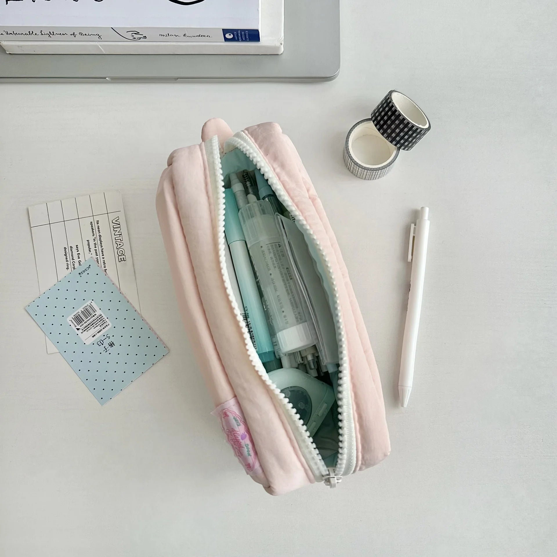 Cyflymder  Korean Fashion Sweet Ita Pencil Case for Kids Girl DIY Decor Clear Badge Pin Organizer Portable Large Capacity Stationery Bag