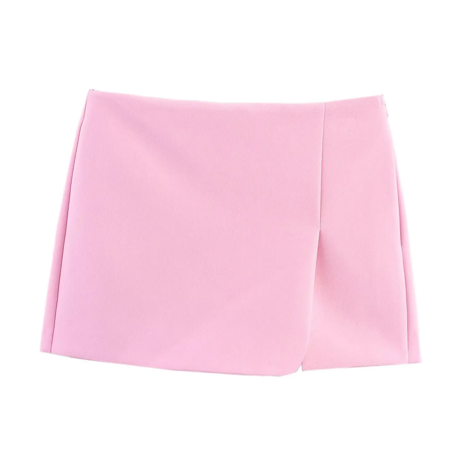Cyflymder  Women's summer chic fashion Split design solid slim versatile Shorts Skirts retro high waist side zipper women's skirt