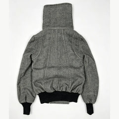 Cyflymder  Retro Women's High Street Jacket With A Lapel And High Neck Y2K Asymmetrical Double Breasted Short Jacket Gothic Street Style