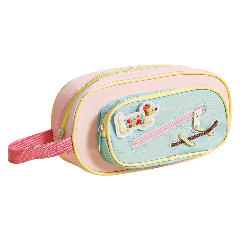 Cyflymder  Gallery-Worthy Puff Pencil Case  Quilted Makeup Organizer Holds 50+ Pens Kawaii Study Stationery Storage Bag Back To School