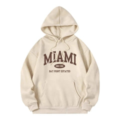 Cyflymder  Women's Letter Printed Hooded Sweatirt Long Sve Polyester Fiber Autumn Season Faionable Streetwear Sle