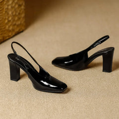 Cyflymder  High Heels Women's High Heeled Sandals Mary Jane Heels Women Square Head High Heel Single Shoes Empty Bag Head Sandals Women's