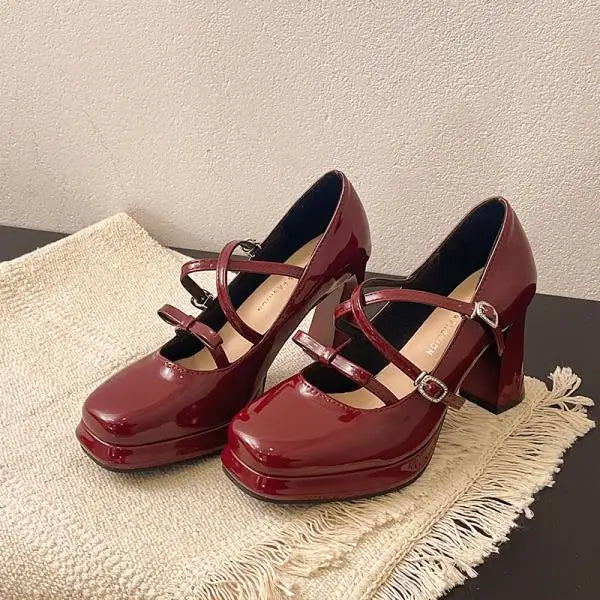 Cyflymder  Women Shoes 2025 Spring Pumps Latest Mary Jane Summer High Heels Slip On Increasing Height Shallow Mouth Sandals Ladies New Loli