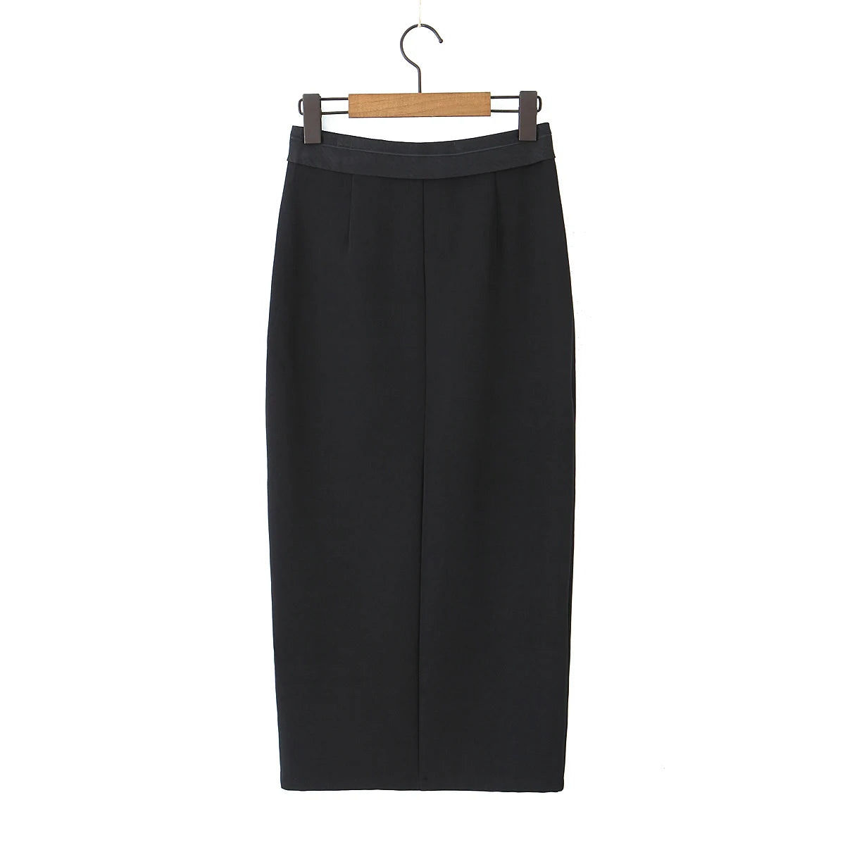 Cyflymder  Sexy Black Front Slit Midi Pencil Skirt Women Spliced High Waist Package Hips Skirts