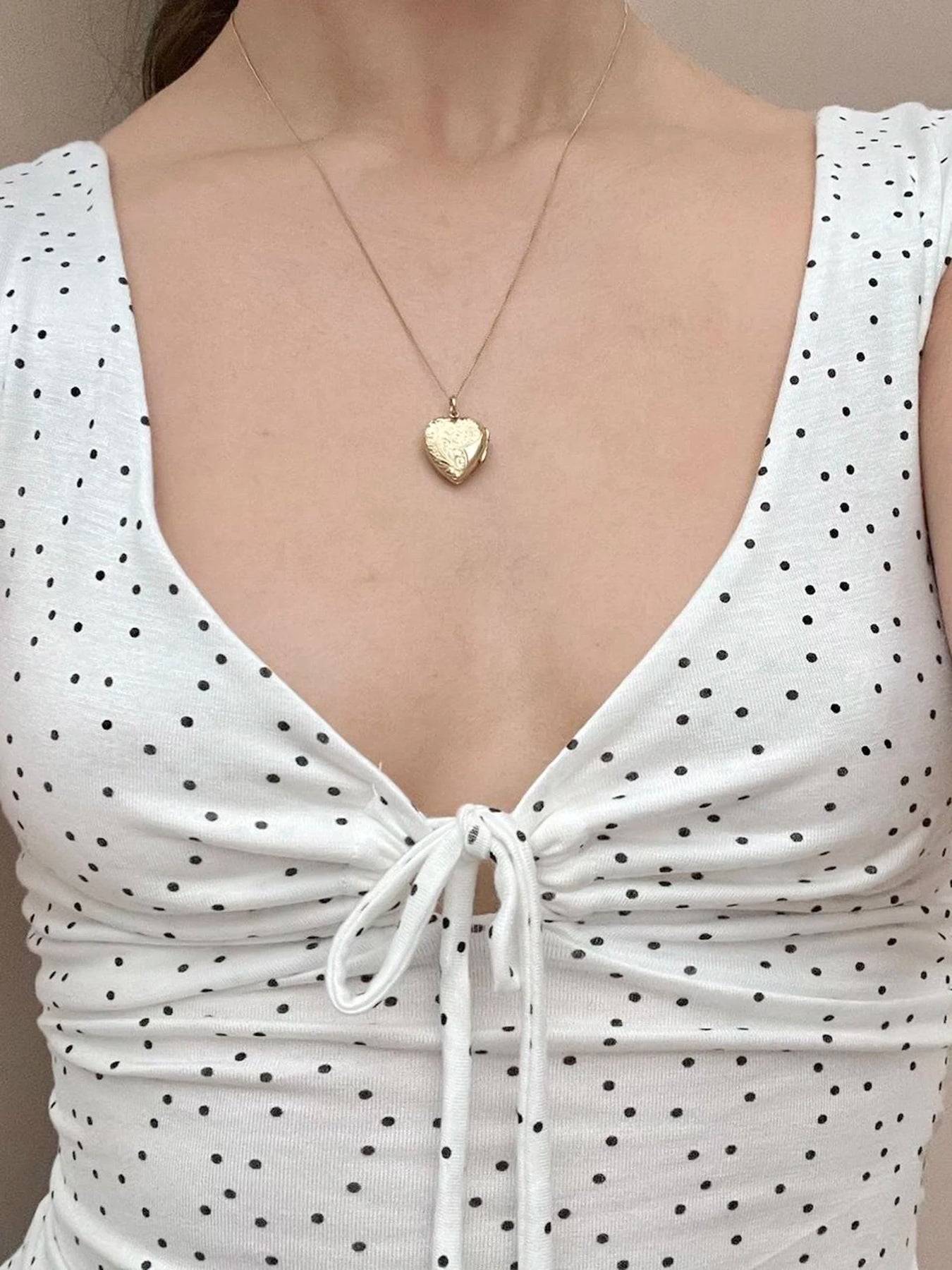 Cyflymder  Casual Bandage Folds Hollow Out Tank Tops Slim Dot Print Deep V-Neck Sleeveless Tops Women 2025 Summer Fashion Holiday