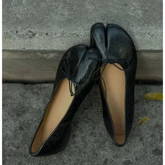 Cyflymder  New Peep Toe Tabi Flats Ballet Flat Shoes Women Spring Autumn Slip on Lady Design Fashion Woman Split Toe Shoes Lady Shoes