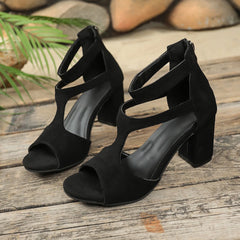 Cyflymder  Summer Women Fish Mouth Platform High Heels Buckle Sandals Open Toe Shoes Woman Party High-heeled Sandal
