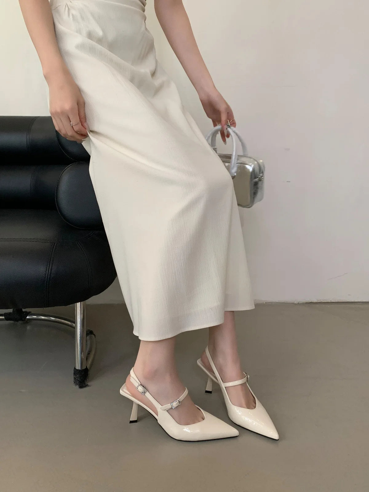 Cyflymder  Sexy Pointed High Heels Women's 2025 New Thin Heels Niche Design Versatile Bag Head Sandals High Heels Women