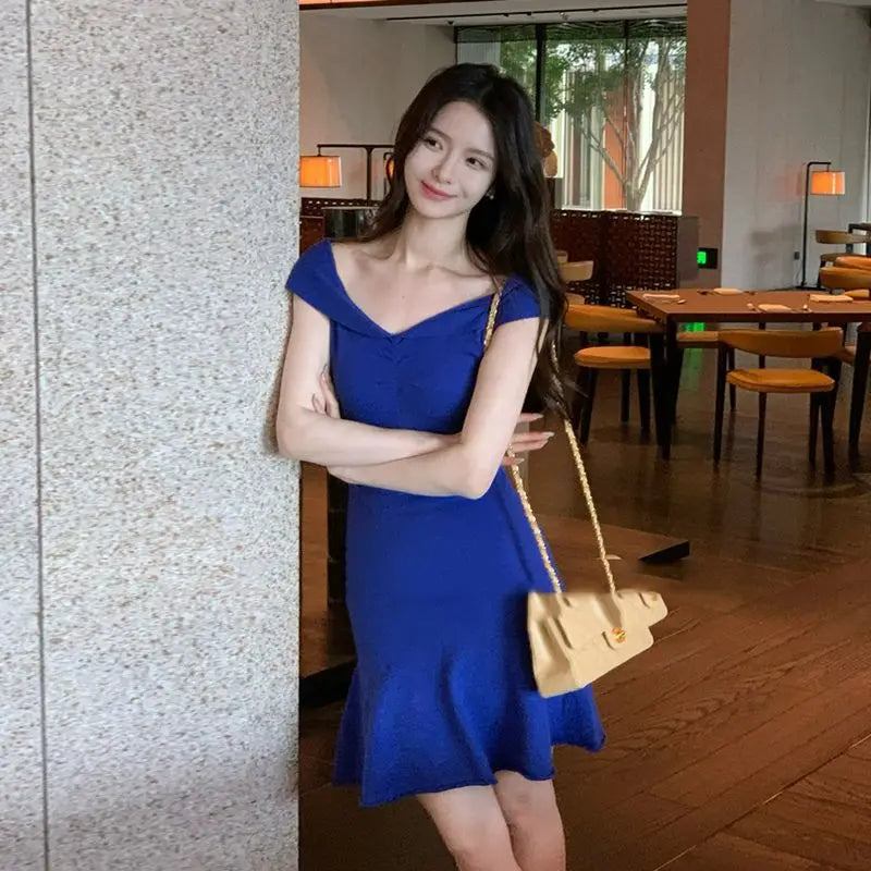 Cyflymder  Mint Mambo Eccentric High-ranking Female Lead Atmosphere Women's New Summer Retro Skirt Dress Short Skirt