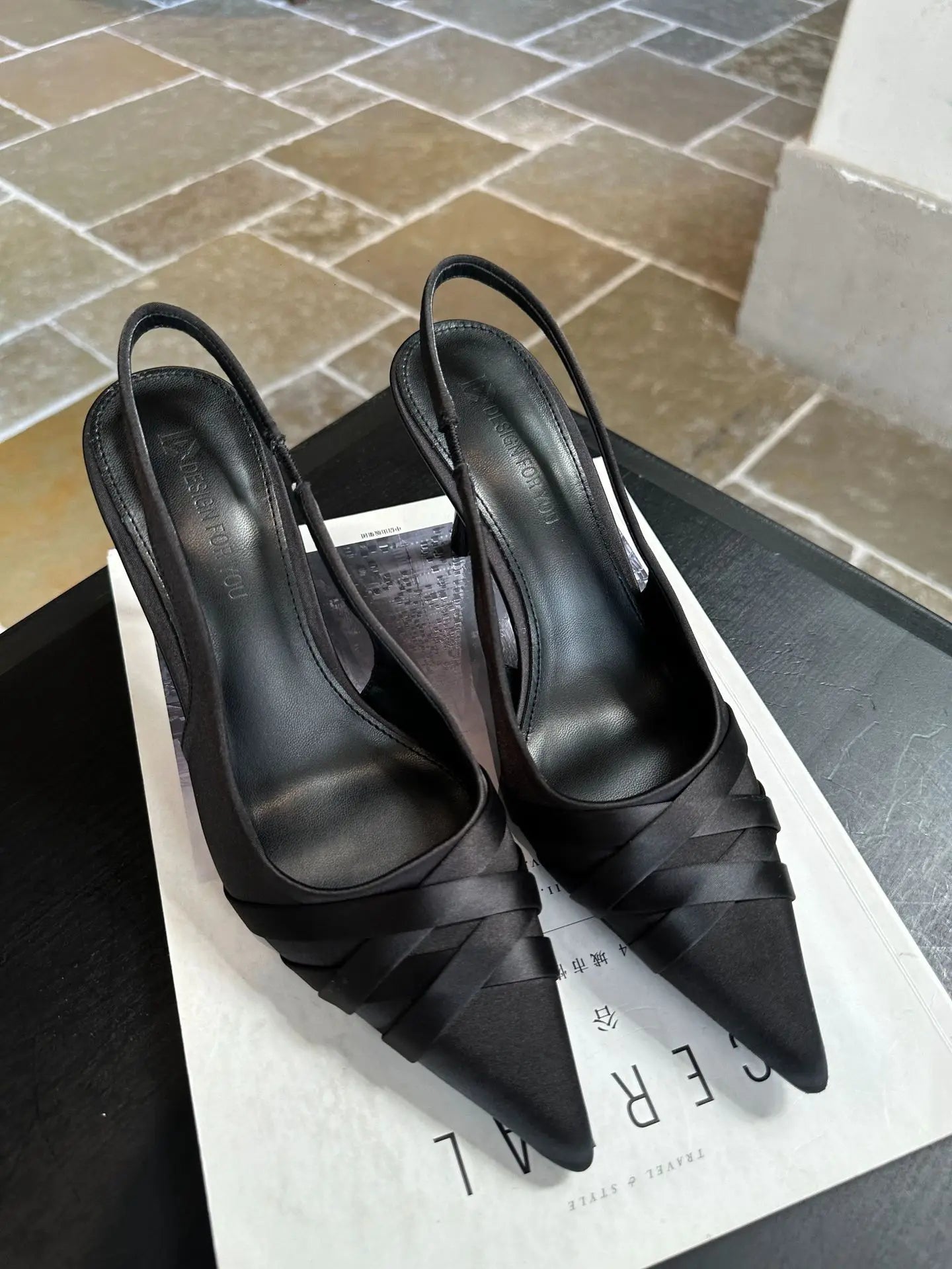 Cyflymder  Low Sandals Woman Leather Low-heeled Hoof Heels Rome Fabric PU Silk Slides Low Sandals Woman Leather Low-heeled Rome Silk Slides