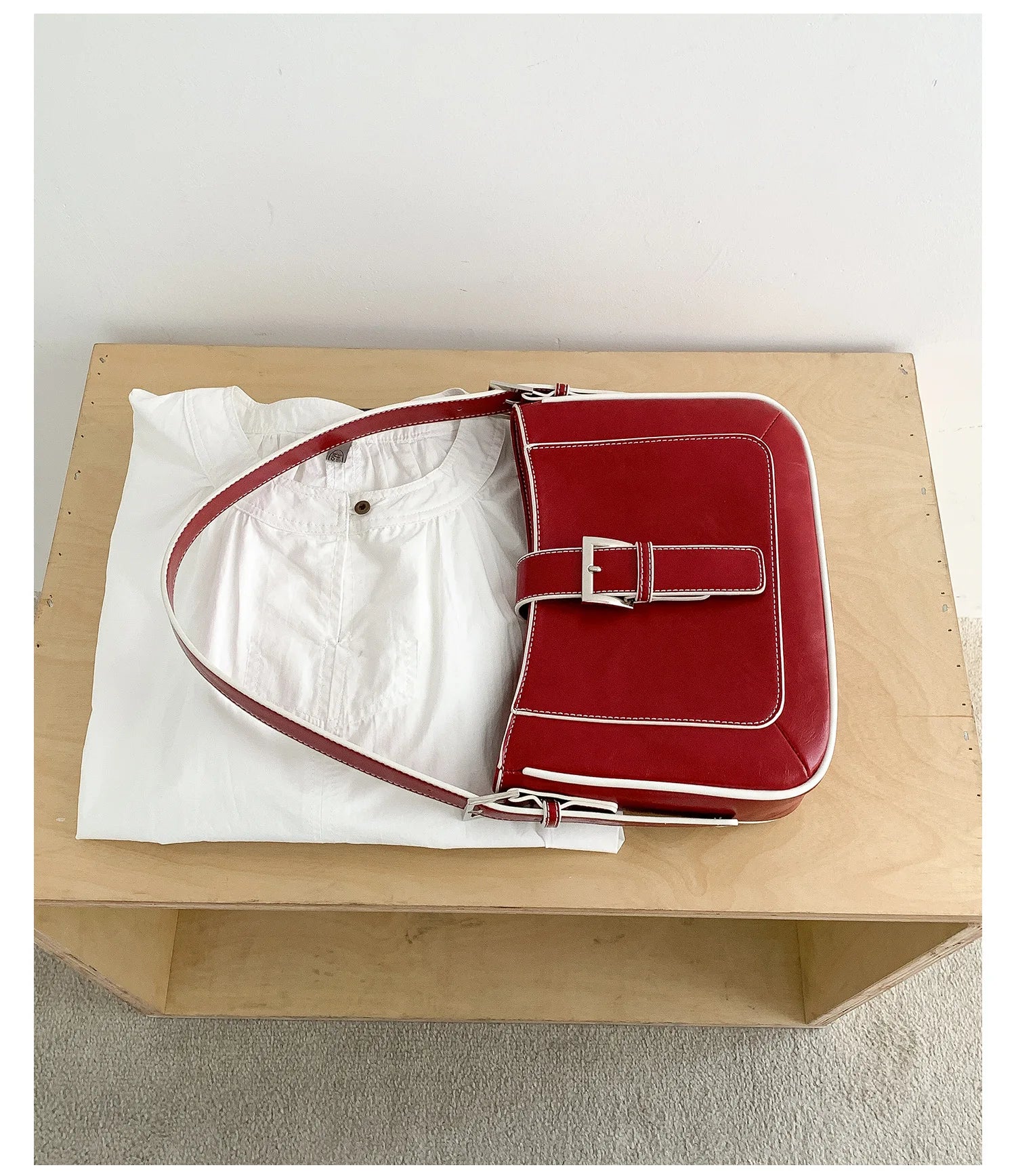 Cyflymder  Trendy Fashion Simple Vintage Mini Square Bags Korean Office Lady All Match Underarm Bag Women Y2k Aesthetic Shoulder Handbags