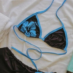 Cyflymder   Summer Sexy Split Bikini Women Swimsuit Black Hot Pants Sports Beach Style Swimwear New Y2k Fashion Bathing Suit Two Piece
