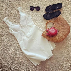 Cyflymder  Corset Style White Mini Dress Women pintuck details sexy women dress new cotton summer dress y2k party dresses