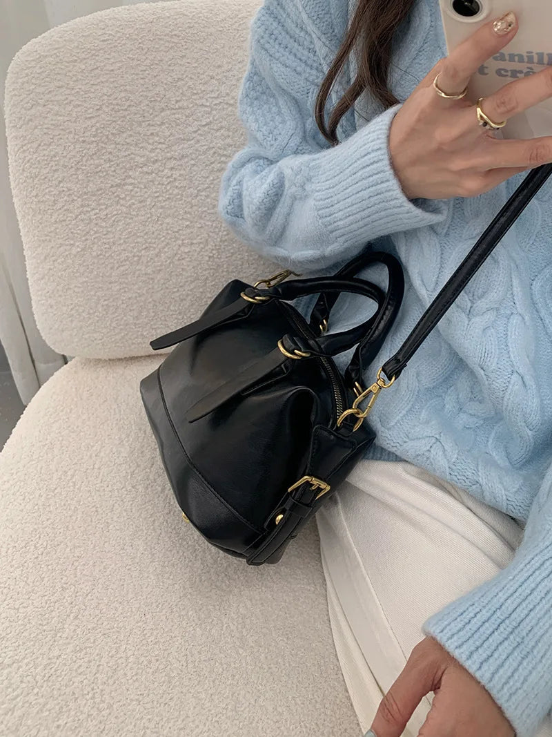 Cyflymder  Vintage Ladies Messenger Bag New Handbags for Women shoulder bags PU Leather Luxury Square Bag small totes bolsos
