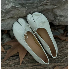 Cyflymder  New Peep Toe Tabi Flats Ballet Flat Shoes Women Spring Autumn Slip on Lady Design Fashion Woman Split Toe Shoes Lady Shoes