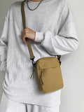 Cyflymder Messenger Sling Bags For Men Casual Canvas Small Zipper Crossbody Pouch Simple Small Crossbody Shoulder Bag Men Bag