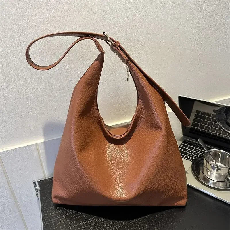 Cyflymder Fashion Leather Tote Bag for Women Trend Female Simple Large High Capacity Shoulder Bag Women Handbags Messenger Bags