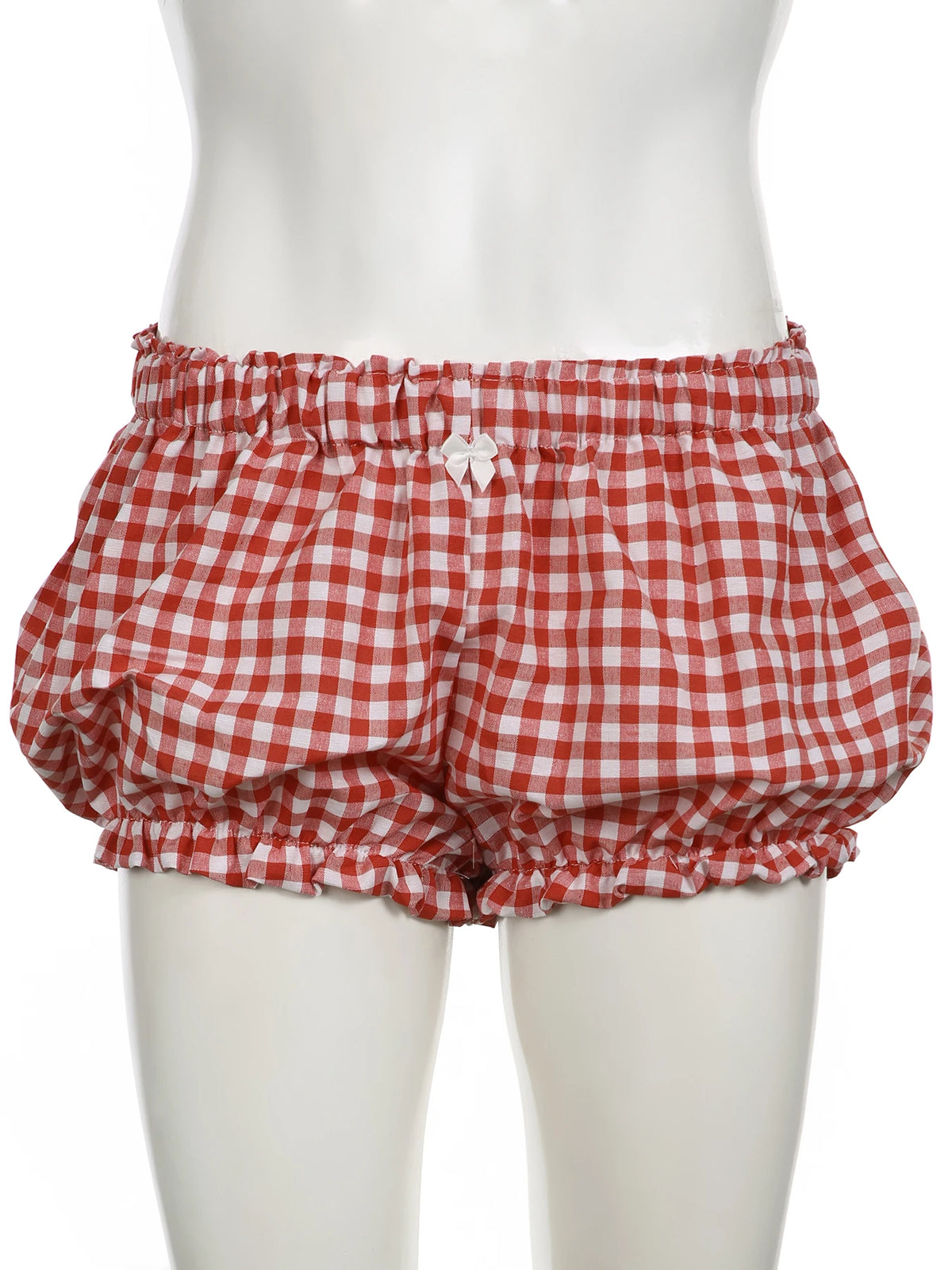 Cyflymder  Holiday Sweet Bow Plaid Shorts Preppy Style Casual Loose Low-Waisted Shorts Women 2025 Summer Fashion Streetwear Ladies