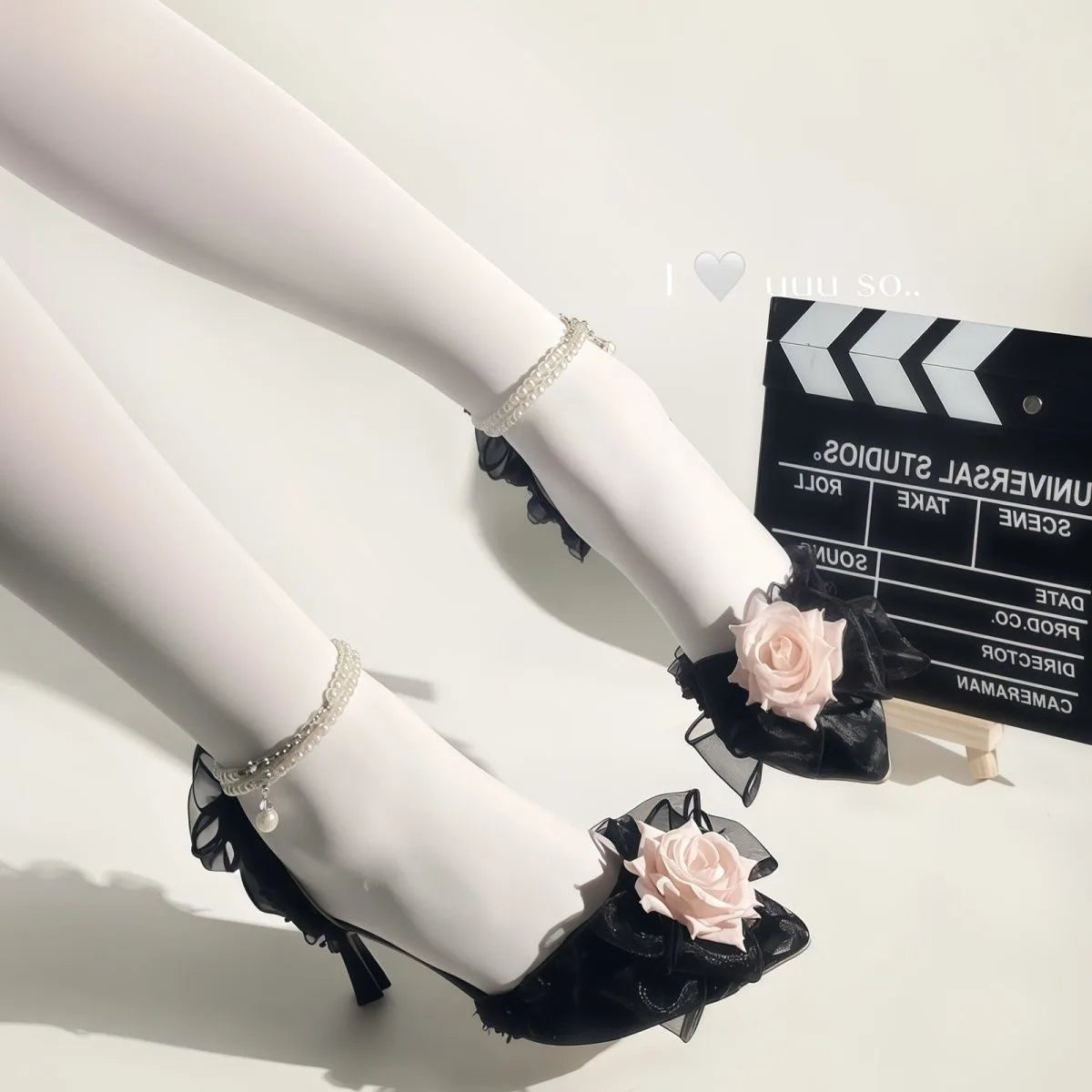 Cyflymder  elegant women's shoes black pink rose heels for woman Lolita cosplay y2k accessories french style bridal wedding heels