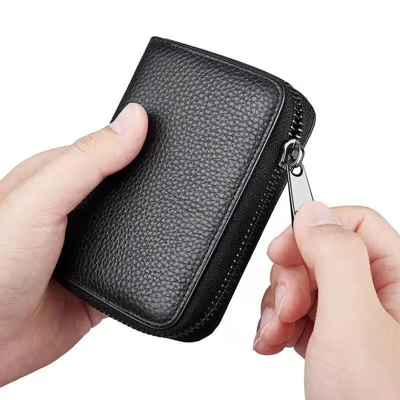 Cyflymder 20 Detents Cards Holders PU Business Bank Credit Bus ID Card Holder Cover Coin Pouch Anti Demagnetization Wallets Bag Organizer