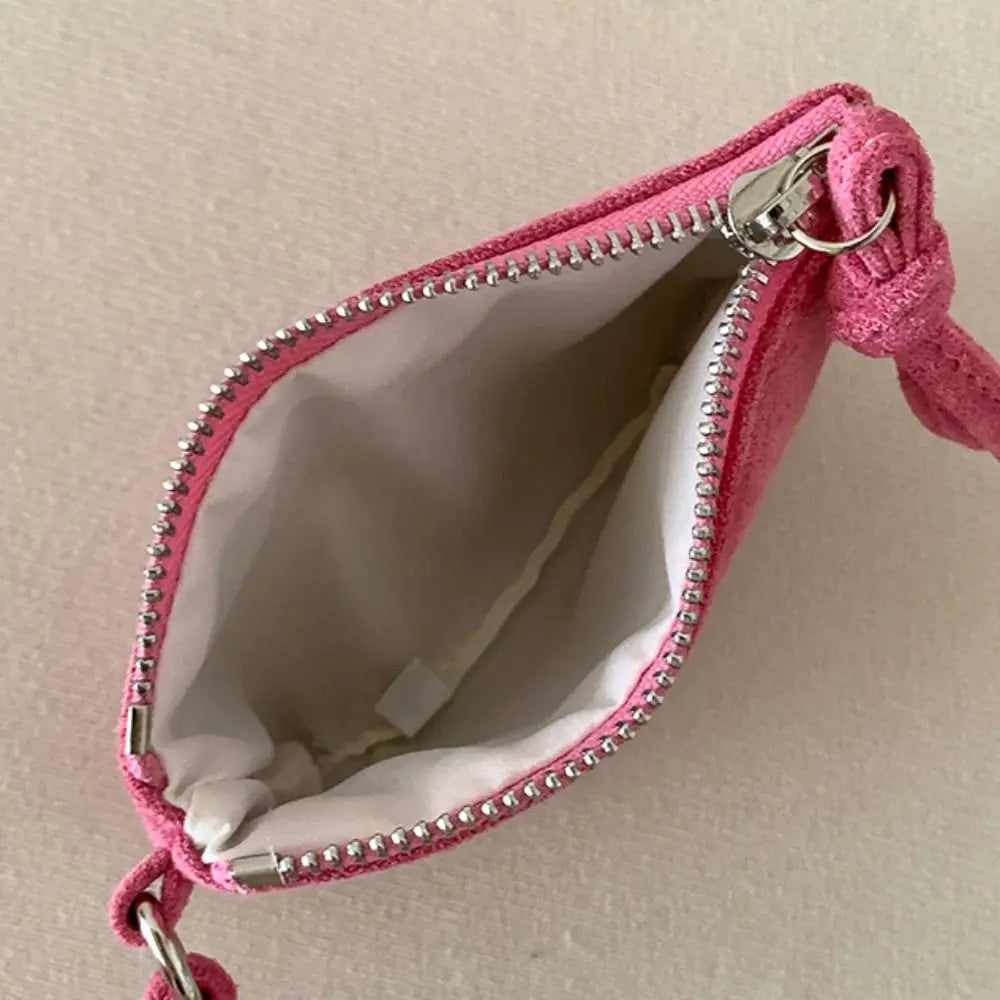 Cyflymder  Fashion PU Leather Suede Coin Purse Leopard Print Hanging Neck Mini Storage Bag Shoulder Bag Purse Pendant Accessories Outdoor