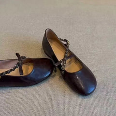 Cyflymder  Low Heels PU Slides  Rubber Hoof Low Heels Rubber Slides  PU