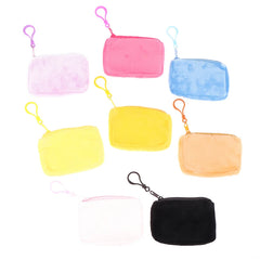 Cyflymder Solid Plush Coin Purse Women's Cute Wallet ID Card Bag Keychain Minimalist Coin Bag Kawaii Wallets for Women