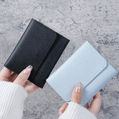 Cyflymder Three Fold Short Clip Wallet Women Short Wallet Multi-card Bag Mini Pouch Fashion Female Wallet Credit Card Lady Coin Purses