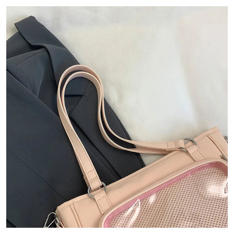 Cyflymder  Korean Y2k Aesthetic Transparent Backpacks Vintage All Match Casual Shoulder Ita Bags Streetwear Women Simple Handbags Crossbody