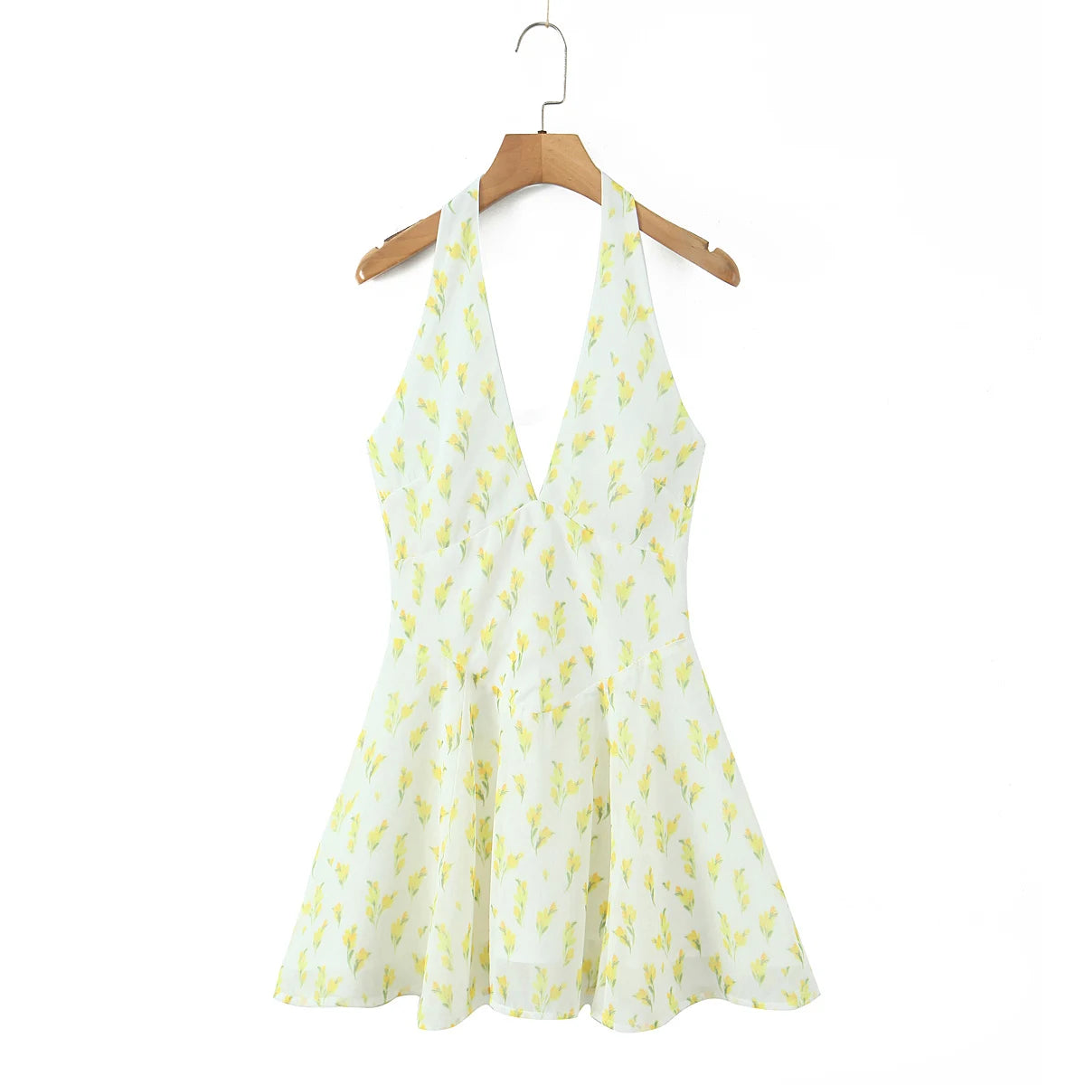 Cyflymder  Sweet Lemon Floral Print Chiffon ter Ne  Dr Ele Sexy lectual ort Skirt Trendy High Waist Street