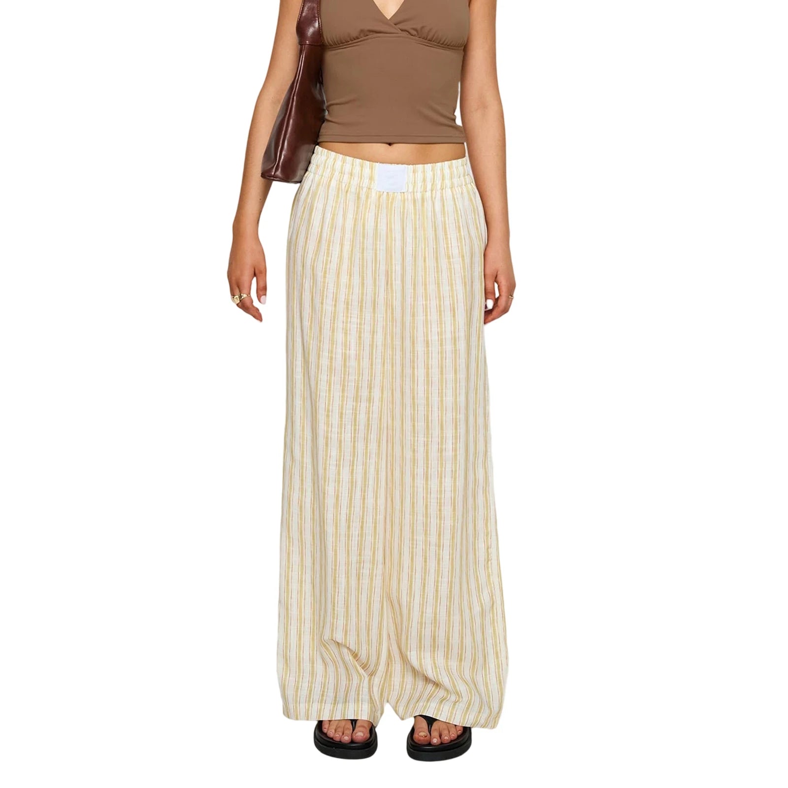 Cyflymder  Women s Plaid Print Relaxed Fit Pants with Adjustable Drawstring Waistband for Versatile Styling Options Throughout the Year