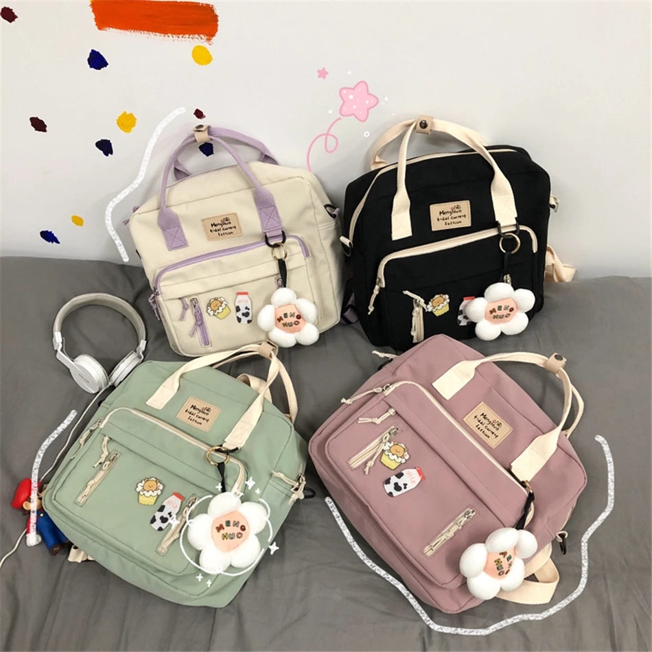 Cyflymder  Kawaii Backpack Women Back Pack Cute Mochila Japanese High School Girls Backpack School Bags for Teenage Girls Multi Pockets Sac